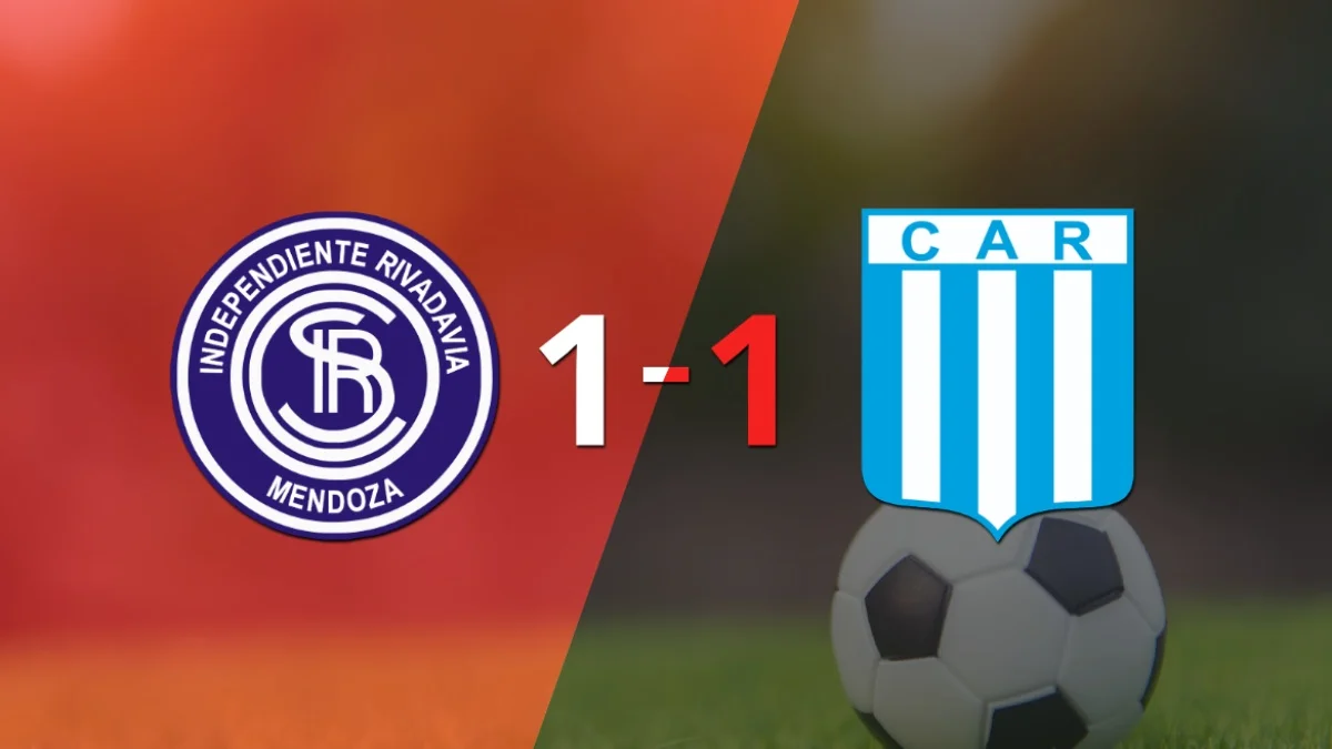 Racing (Cba) logró sacar el empate a 1 gol en casa de Independiente Mdz.