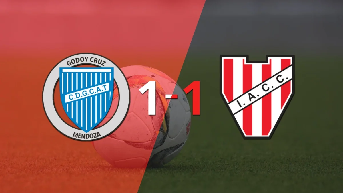 Instituto logró sacar el empate a 1 gol en casa de Godoy Cruz