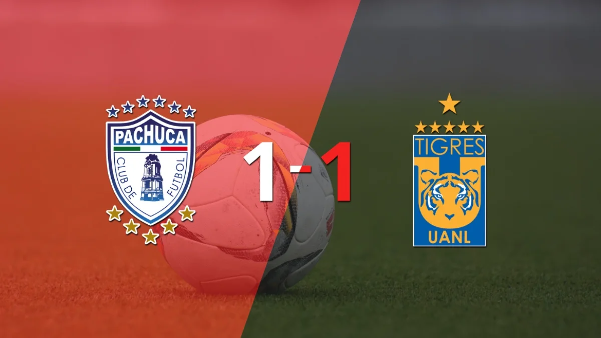 Tigres logró sacar el empate a 1 gol en casa de Pachuca