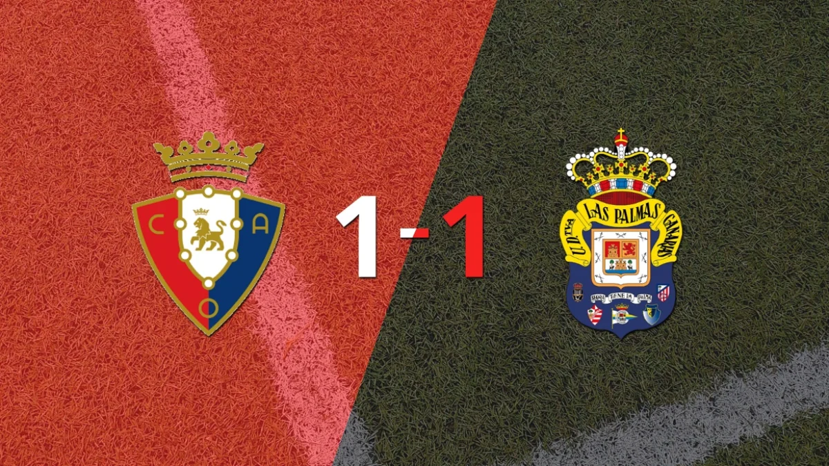 Reparto de puntos en el empate a uno entre Osasuna y UD Las Palmas